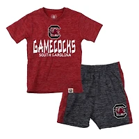 Toddler Wes & Willy South Carolina Gamecocks Cloudy Yarn T-Shirt Shorts Set