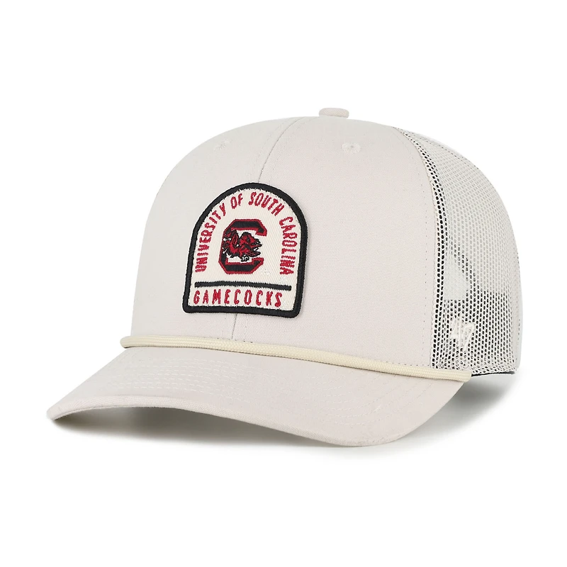 Casquette de camionneur unisexe ajustable « 47 Cream South Carolina Gamecocks Core & Inline Gravestone »
