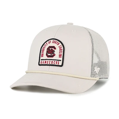 Casquette de camionneur unisexe ajustable « 47 Cream South Carolina Gamecocks Core & Inline Gravestone »