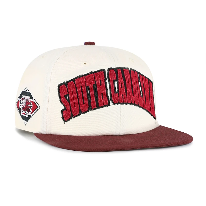 Casquette unisexe ajustable « 47 Natural South Carolina Gamecocks Crossover Off Hand »
