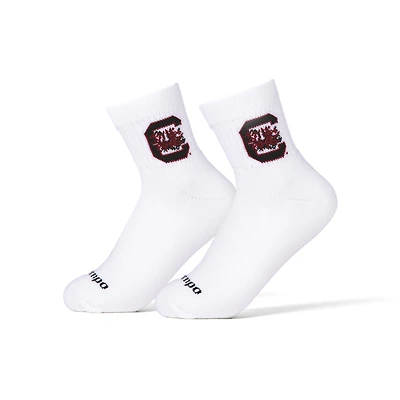 Unisex White South Carolina Gamecocks Quarter-Length Socks