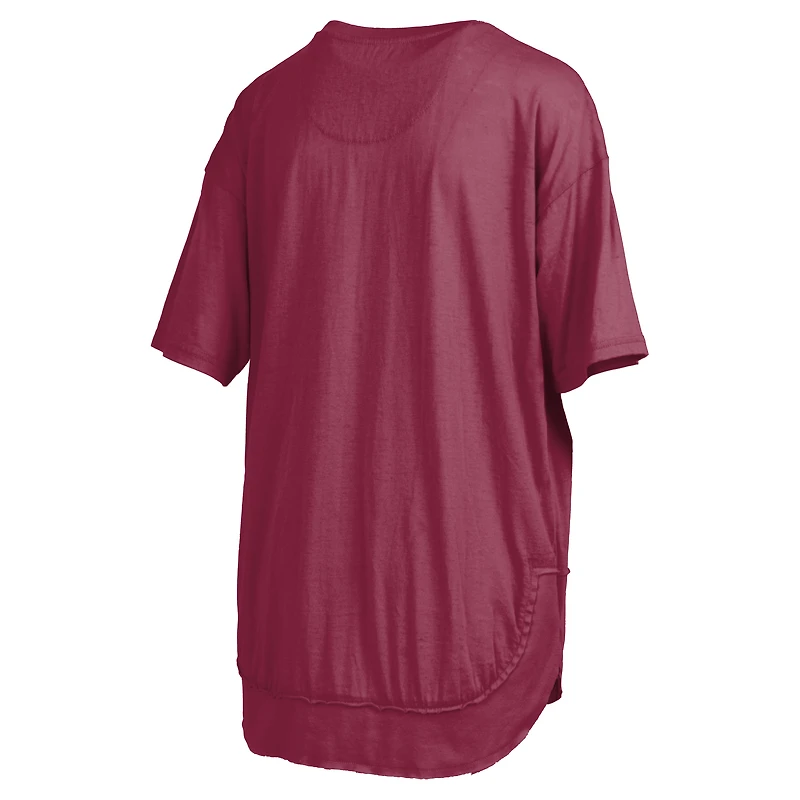 T-shirt poncho pour femme Pressbox Garnet South Carolina Gamecocks