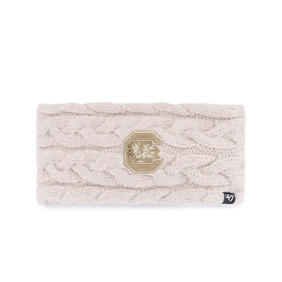 Women's '47 Natural South Carolina Gamecocks Core & Inline Latte Knit Headband