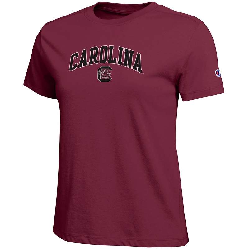 T-shirt avec logo arqué des Gamecocks de Caroline du Sud, championnes féminines Garnet