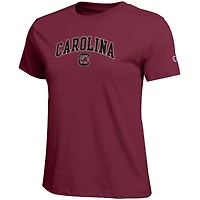 T-shirt avec logo arqué des Gamecocks de Caroline du Sud, championnes féminines Garnet