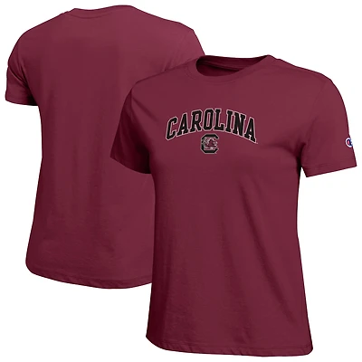 T-shirt avec logo arqué des Gamecocks de Caroline du Sud, championnes féminines Garnet
