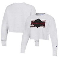 Sweat-shirt court à tissage inversé des Gamecocks de Caroline du Sud gris chiné Champion pour femme
