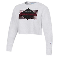 Sweat-shirt court à tissage inversé des Gamecocks de Caroline du Sud gris chiné Champion pour femme