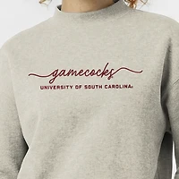 Women's Champion  Heather Gray South Carolina Gamecocks Triumph Mock Neck Sweatshirt