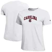 Women's Champion  White South Carolina Gamecocks Arched Over Logo T-Shirt