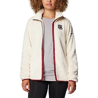 Veste zippée en sherpa Fireside II pour femme de Columbia, couleur crème, South Carolina Gamecocks