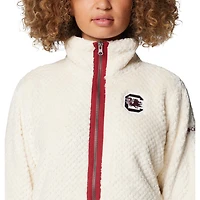 Veste zippée en sherpa Fireside II pour femme de Columbia, couleur crème, South Carolina Gamecocks