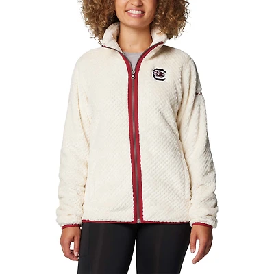 Veste zippée en sherpa Fireside II pour femme de Columbia, couleur crème, South Carolina Gamecocks