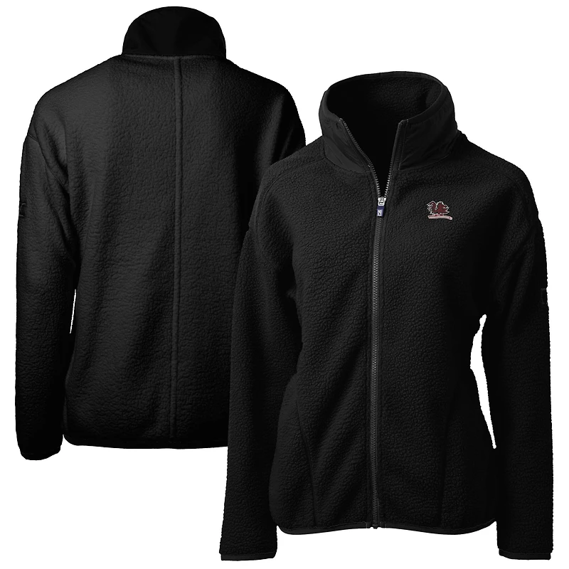Women's Cutter & Buck Black South Carolina Gamecocks Cascade Eco Sherpa Full-Zip Fleece Jacket