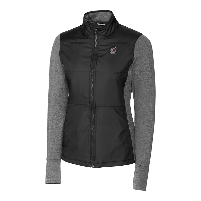 Women's Cutter & Buck Black South Carolina Gamecocks Stealth Full-Zip Jacket