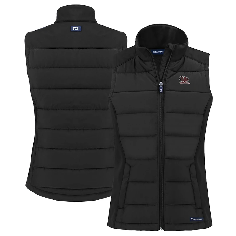Gilet hybride en softshell recyclé entièrement zippé pour femme, Cutter & Buck Black South Carolina Gamecocks Vault Evoke