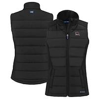 Gilet hybride en softshell recyclé entièrement zippé pour femme, Cutter & Buck Black South Carolina Gamecocks Vault Evoke