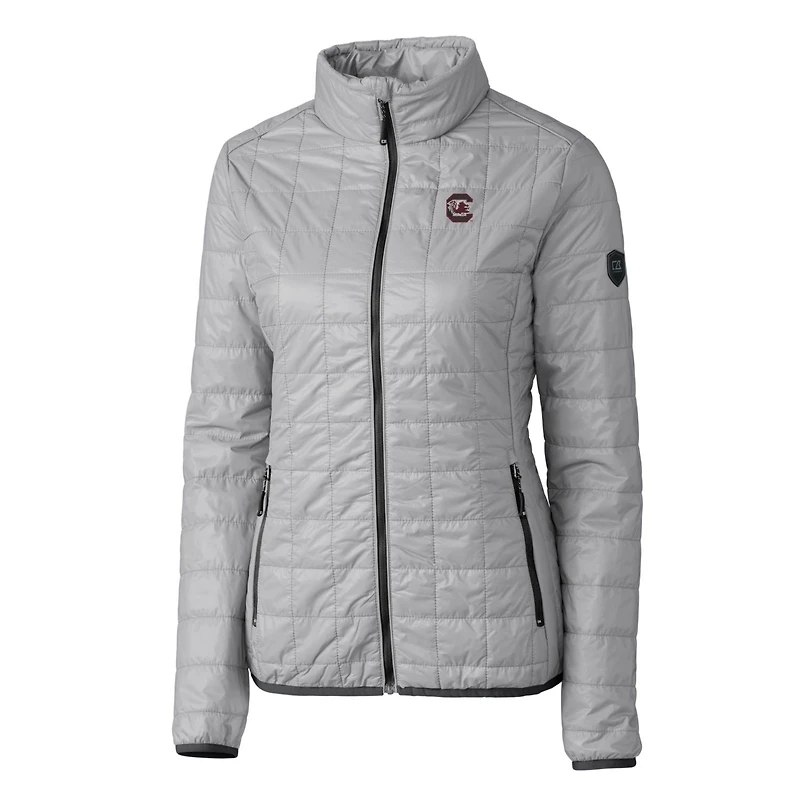 Women's Cutter & Buck Gray South Carolina Gamecocks Rainier Eco Insulated Puffer Full-Zip Jacket