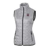 Gilet zippé Rainier PrimaLoft Eco pour femme, gris, des Gamecocks de Caroline du Sud, Cutter & Buck