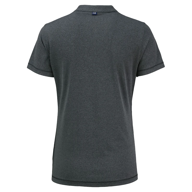 Women's Cutter & Buck Heather Black South Carolina Gamecocks Forge Heathered Stretch Blade Top