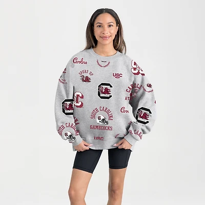 Sweat-shirt polaire gris Gameday Couture pour femme, motif Gamecocks de Caroline du Sud, Always On Repeat
