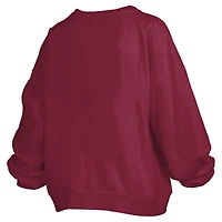 Sweat-shirt surdimensionné à manches longues pour femme avec logo Janise Arch Over Pressbox Garnet des Gamecocks de Caroline du Sud