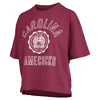 Women's Pressbox Garnet South Carolina Gamecocks Motley Crew Bishop Waist Length Oversized Slub T-Shirt
