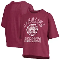 Women's Pressbox Garnet South Carolina Gamecocks Motley Crew Bishop Waist Length Oversized Slub T-Shirt