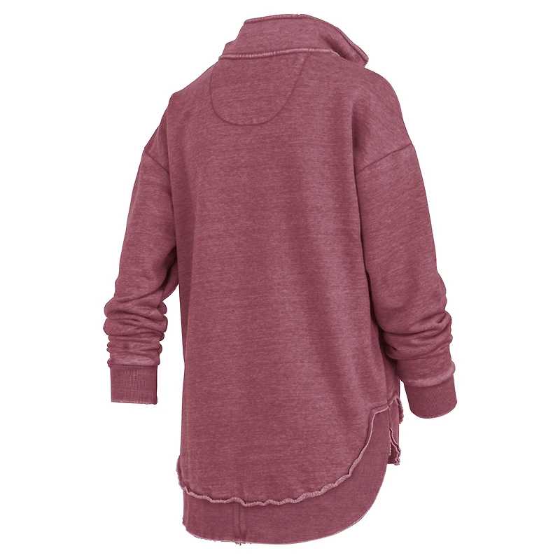 Women's Pressbox Garnet South Carolina Gamecocks Northfork Sojourn Poncho Quarter-Zip Sweatshirt
