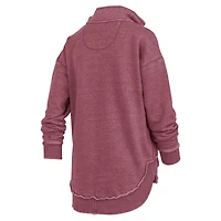 Women's Pressbox Garnet South Carolina Gamecocks Northfork Sojourn Poncho Quarter-Zip Sweatshirt