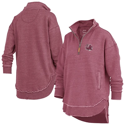 Sweat-shirt zippé quart de tour poncho Northfork Sojourn pour femme Pressbox Garnet South Carolina Gamecocks