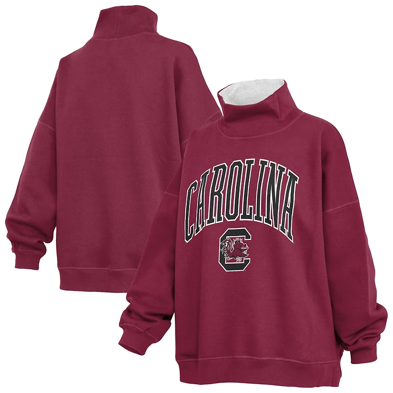Sweat-shirt à col montant oversize Pressbox Grenat pour femmes, South Carolina Gamecocks