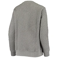 Sweat-shirt matelassé Pressbox Heather Charcoal pour femme, motif orignal des Gamecocks de Caroline du Sud