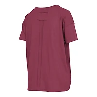 T-shirt oversize à coutures apparentes, couleur grenat chiné, South Carolina Gamecocks, pour femme.