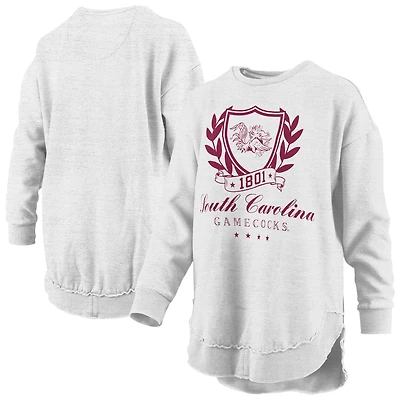 Sweat-shirt à enfiler poncho chiné gris pour femme de la Caroline du Sud Gamecocks Field Day Melange