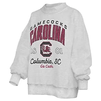Women's Pressbox  Heather Gray South Carolina Gamecocks Reversible Sweatshirt