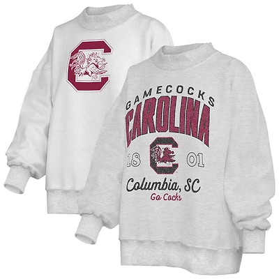 Women's Pressbox  Heather Gray South Carolina Gamecocks Reversible Sweatshirt