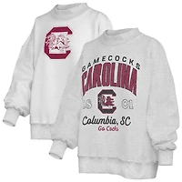 Women's Pressbox  Heather Gray South Carolina Gamecocks Reversible Sweatshirt