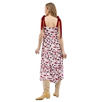 Robe longue à volants et épaules nouées Smith & Quinn Garnet South Carolina Gamecocks pour femme