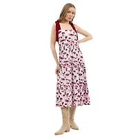 Robe longue à volants et épaules nouées Smith & Quinn Garnet South Carolina Gamecocks pour femme