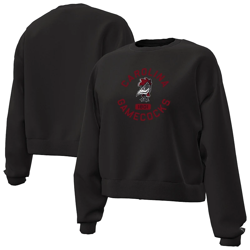 Sweat-shirt en molleton tri-blend Essentials Icon noir pour femme des Gamecocks de Caroline du Sud Under Armour