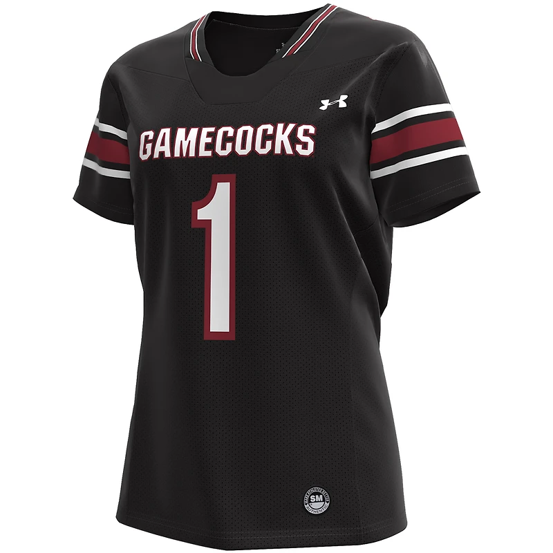 Maillot de football réplique Under Armour noir des Gamecocks Caroline du Sud pour femme