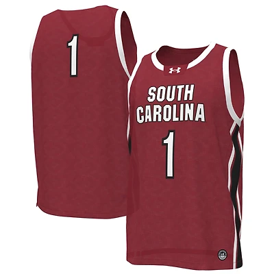 Maillot de basketball réplique Under Armour Grenat des Gamecocks Caroline du Sud n° 1 pour femmes