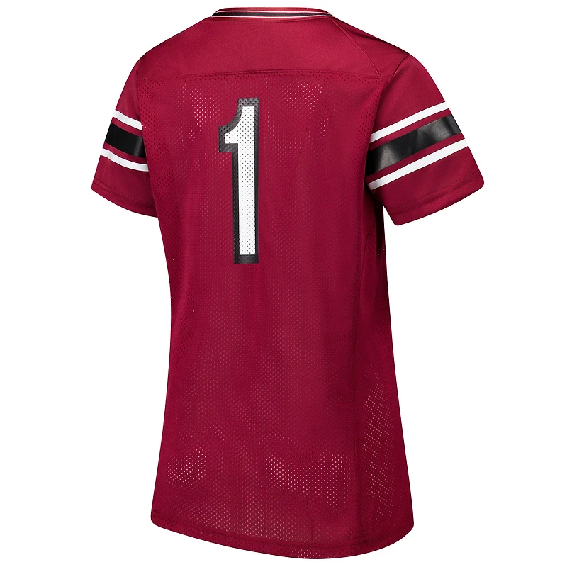 Maillot de football réplique Under Armour #1 Garnet South Carolina Gamecocks pour femme