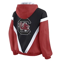 Veste coupe-vent à capuche entièrement zippée colorblock grenat/noir pour femme WEAR by Erin Andrews des Gamecocks de Caroline du Sud