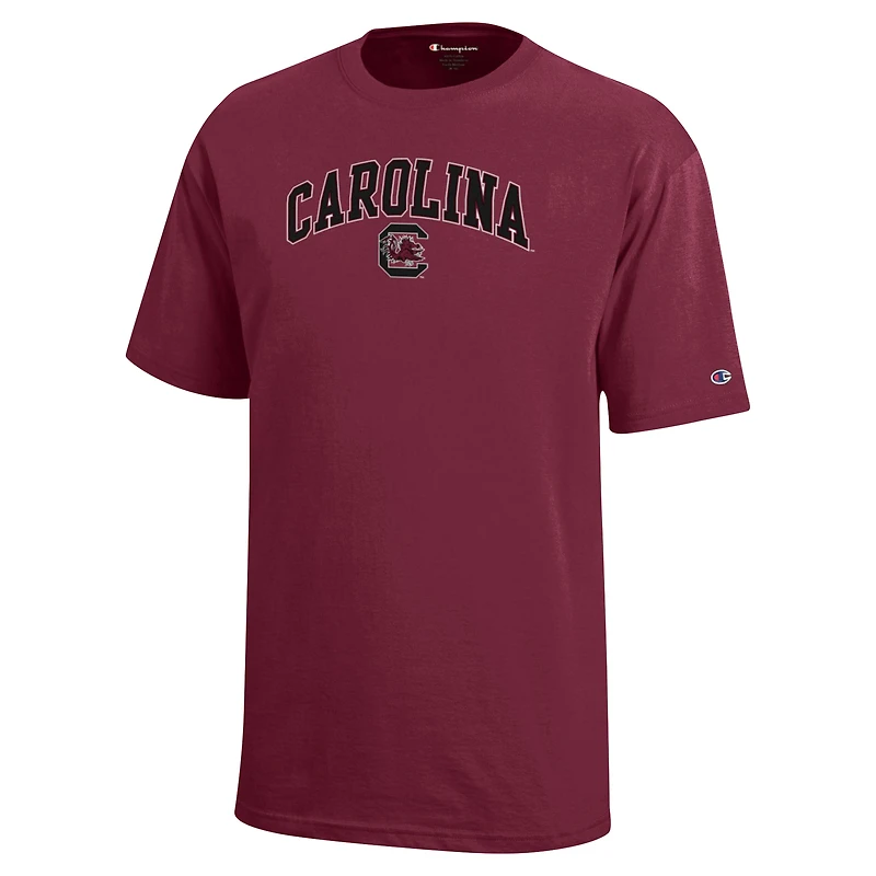 Champion de la jeunesse Garnet Caroline du Sud Gamecocks Arch Over Logo T-Shirt