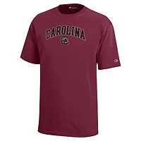 Champion de la jeunesse Garnet Caroline du Sud Gamecocks Arch Over Logo T-Shirt
