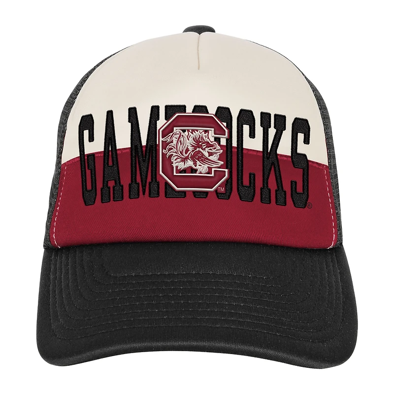 Casquette ajustable Youth Outerstuff Grenat/Crème South Carolina Gamecocks Modern Fan Trucker