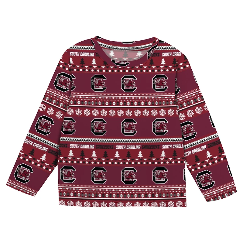 Youth Outerstuff  Garnet South Carolina Gamecocks Ugly Sweater Pajama Set