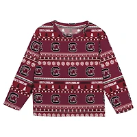 Youth Outerstuff  Garnet South Carolina Gamecocks Ugly Sweater Pajama Set